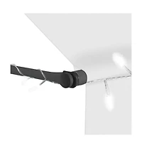 Manual Retractable Awning with Led 137.8" Cream