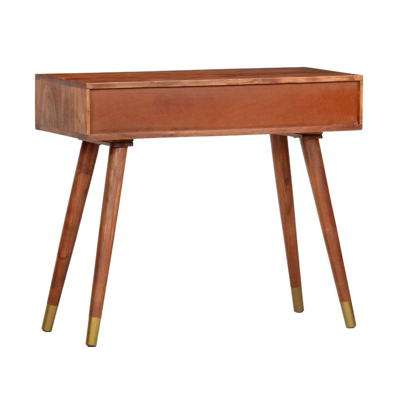 vidaXL Console Table 35.4"x13.8"x29.9" Solid Acacia Wood
