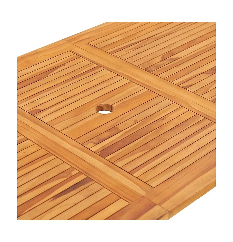 vidaXL Folding Patio Table 62.9"x31.4"x29.5" Solid Teak Wood