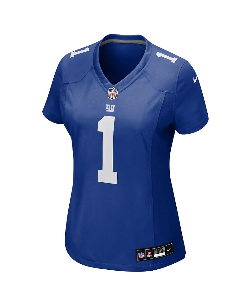 Nike Women's Malik Nabers Royal New York Giants Game Jersey