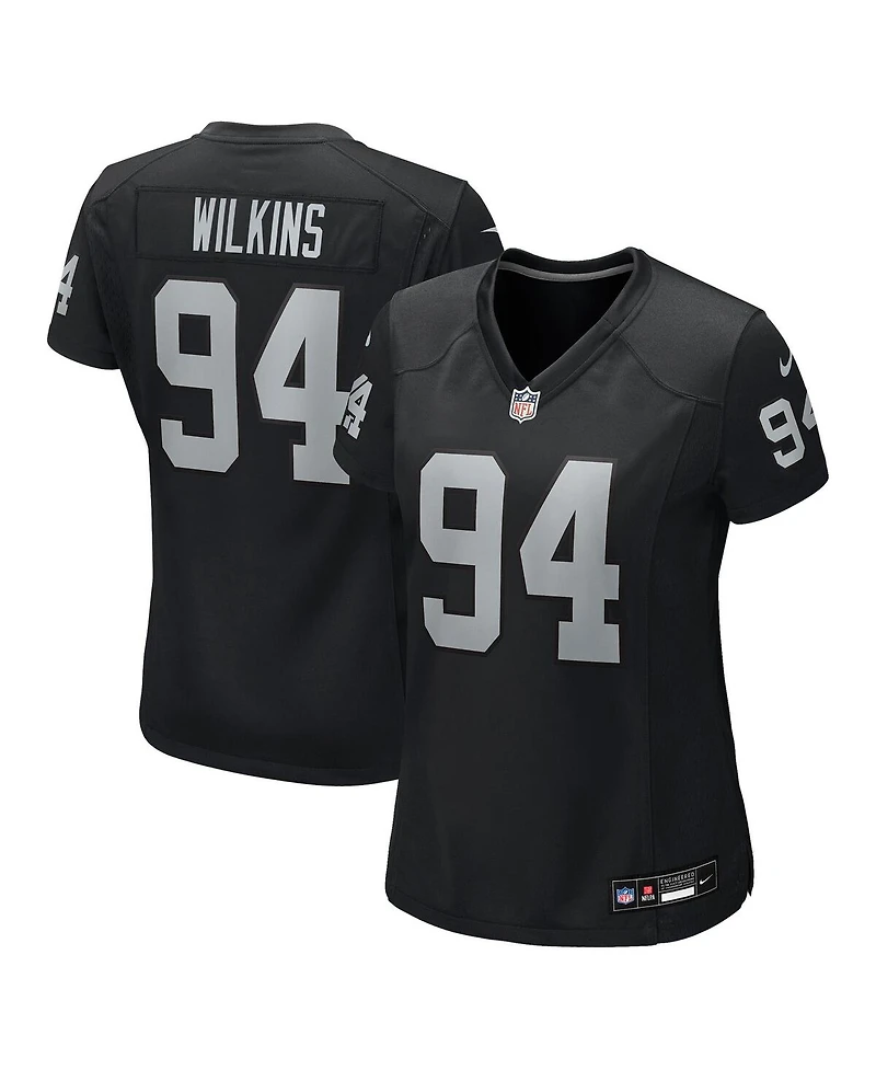 Nike Women's Christian Wilkins Black Las Vegas Raiders Team Game Jersey