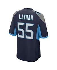 Nike Men's Jc Latham Navy Tennessee Titans Player Game Jersey