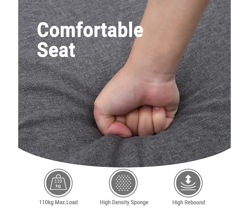 Massage Recliner Dark Gray Fabric