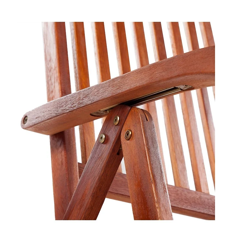 Folding Patio Chairs 3 pcs Solid Acacia Wood