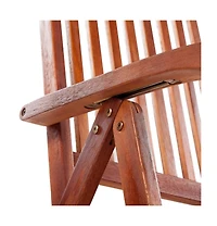 Folding Patio Chairs 3 pcs Solid Acacia Wood