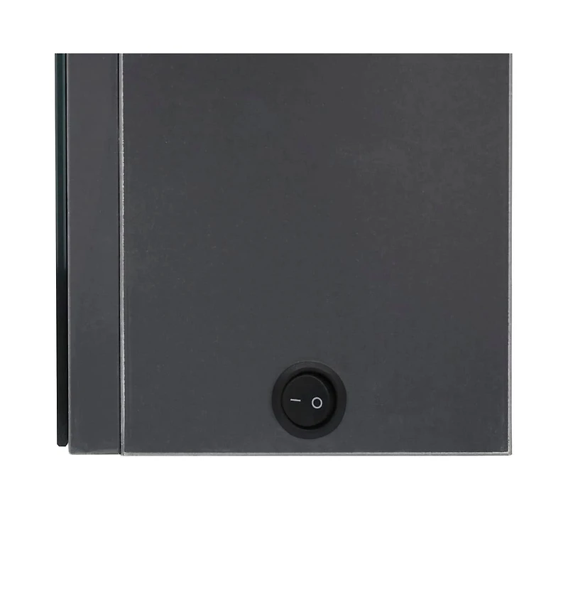 vidaXL Led Bathroom Mirror Cabinet 35"x5.5"x24.4" Gray