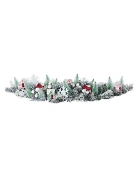 Seasonal 60" Pre-Lit Snowy Cottage Mantel Swag
