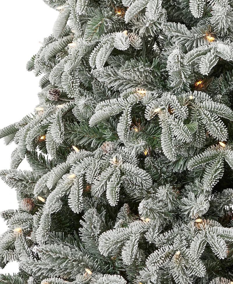 Seasonal 7.5ft Lexington Fir Lightly Dusted Tree, 500 Warm Led Lights