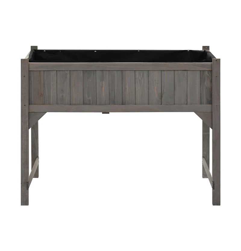 Raised Bed with Greenhouse 43.3"x21.3"x47.2" Solid Fir Wood