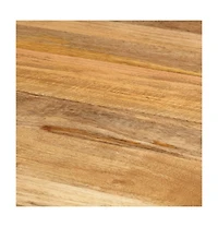 vidaXL Dining Table 43.3"x30.7" Solid Wood Mango and Steel