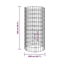 vidaXL Garden Composter 19.7"x39.4" Galvanized Steel