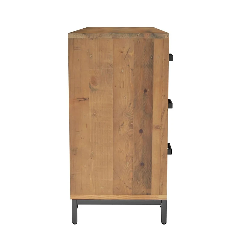 Sideboard Brown 43.3"x13.8"x27.6" Solid Wood Pine