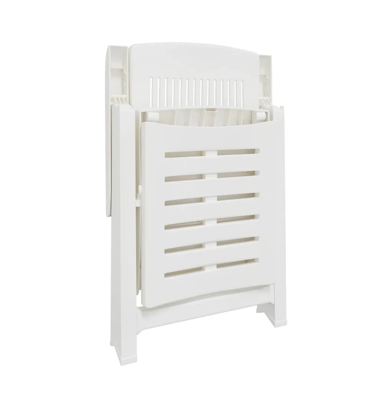 vidaXL Sun Lounger White Plastic