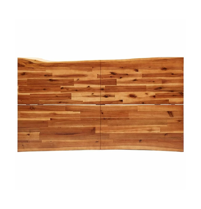 Dining Table with Live Edge 55.1"x31.5"x29.5" Solid Wood Acacia