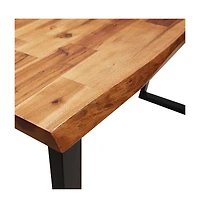 Console Table with Live Edge 43.3"x13.8"x31.5" Solid Wood Acacia