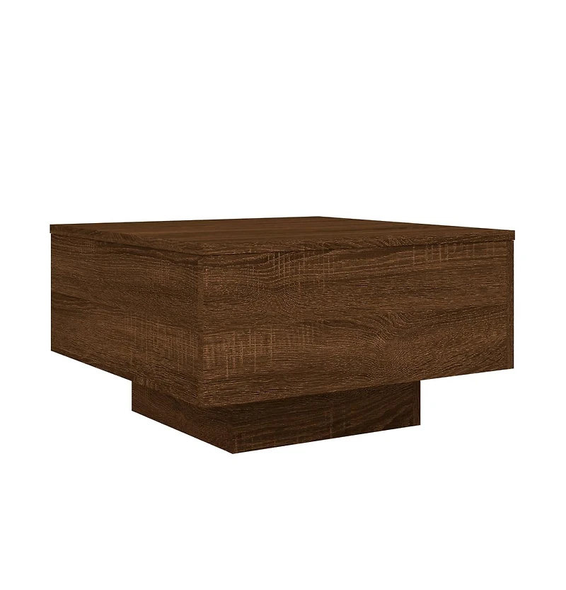 vidaXL Coffee Table Brown Oak 21.7"x21.7"x12.2" Engineered Wood