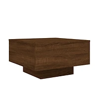 vidaXL Coffee Table Brown Oak 21.7"x21.7"x12.2" Engineered Wood