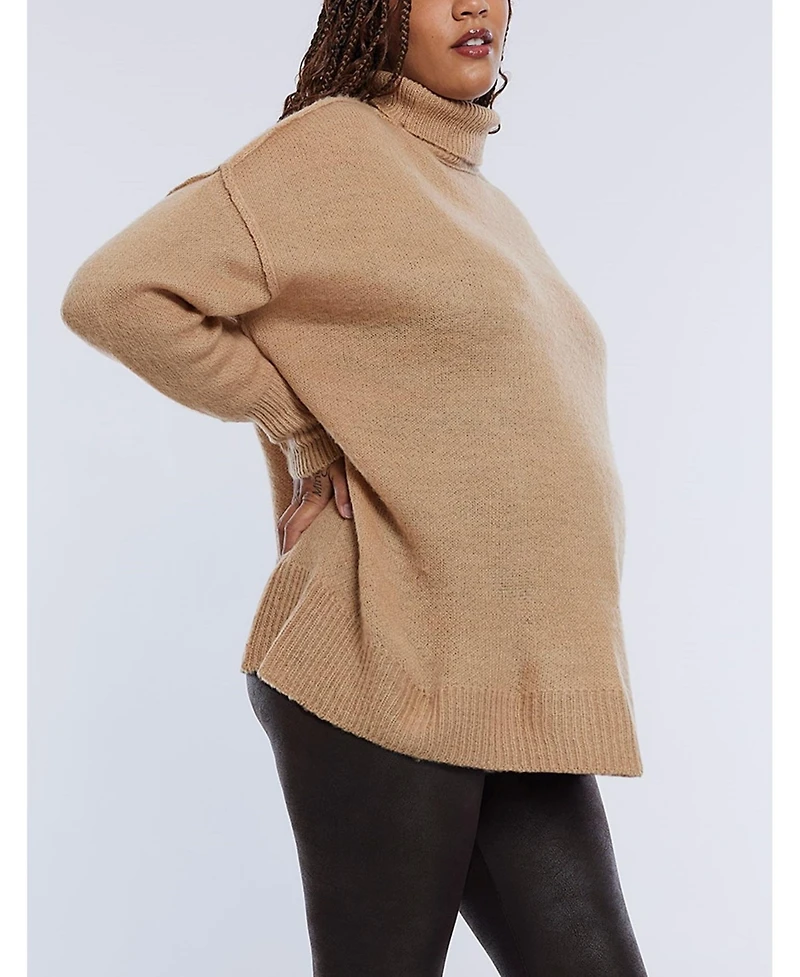 Motherhood Maternity Maternity Turtleneck Long Sleeve Knit Sweater - Motherhood