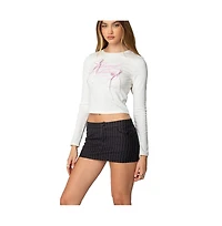 Edikted Womens Damsel Long Sleeve T Shirt