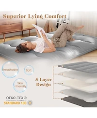 Gouun Foldable Futon Mattress with Washable Cover and Carry Bag for Sleeping and Camping