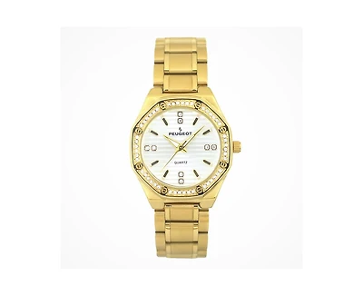 Peugeot Women's 32mm Hex Shape Gold Bracelet Watch