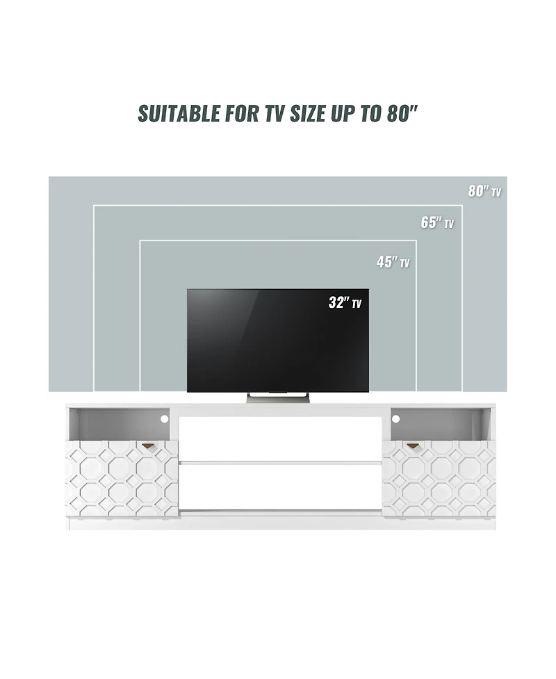 Elegant Multifunctional Tv Stand with Ample Storage and Stylish Design