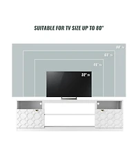 Elegant Multifunctional Tv Stand with Ample Storage and Stylish Design