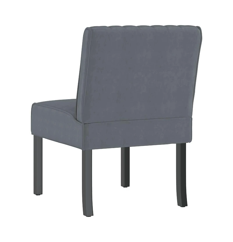 Slipper Chair Dark Gray Velvet