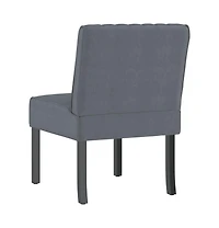 Slipper Chair Dark Gray Velvet