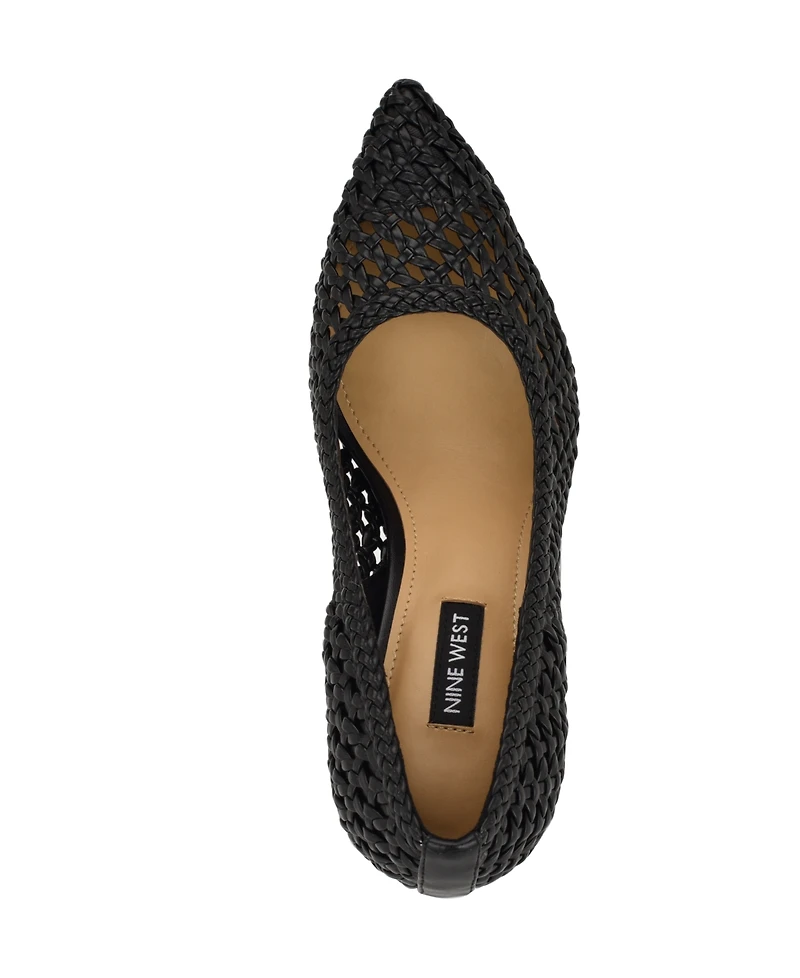 Nine West Women's Tatiana Woven Stiletto Pointy Toe Dress Pumps