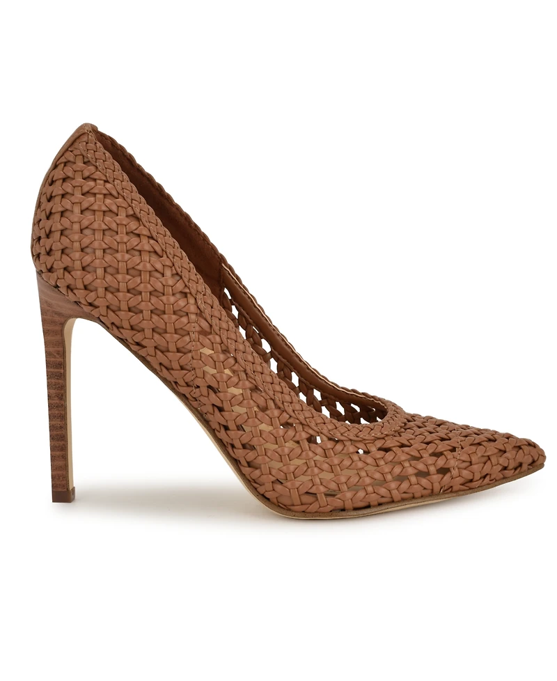 Nine West Women's Tatiana Woven Stiletto Pointy Toe Dress Pumps