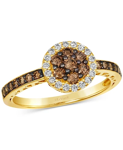 Le Vian Chocolate Diamond (1/2 ct. t.w.) & Nude Diamond (5/8 ct. t.w.) Ring in 14k Honey Gold
