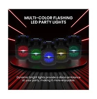 Pyle Portable Bluetooth Pa Speaker System - 800W 12 Inch Outdoor Speaker with Built-In Party Lights
