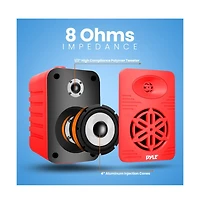 Pyle 4” 2-Way Indoor/Outdoor Bluetooth Wireless Speaker System - Waterproof, 300W Max Power, 1/2” Tweeter
