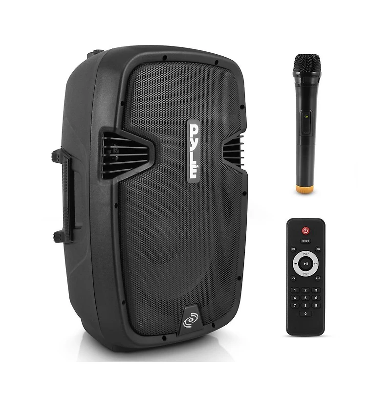 Pyle Wireless Portable Pa Speaker System-Compatible with Bluetooth,Active Loudspeaker,1000 Watt Powered 2-Way Waterproof Amplifier, 12” Subwoof