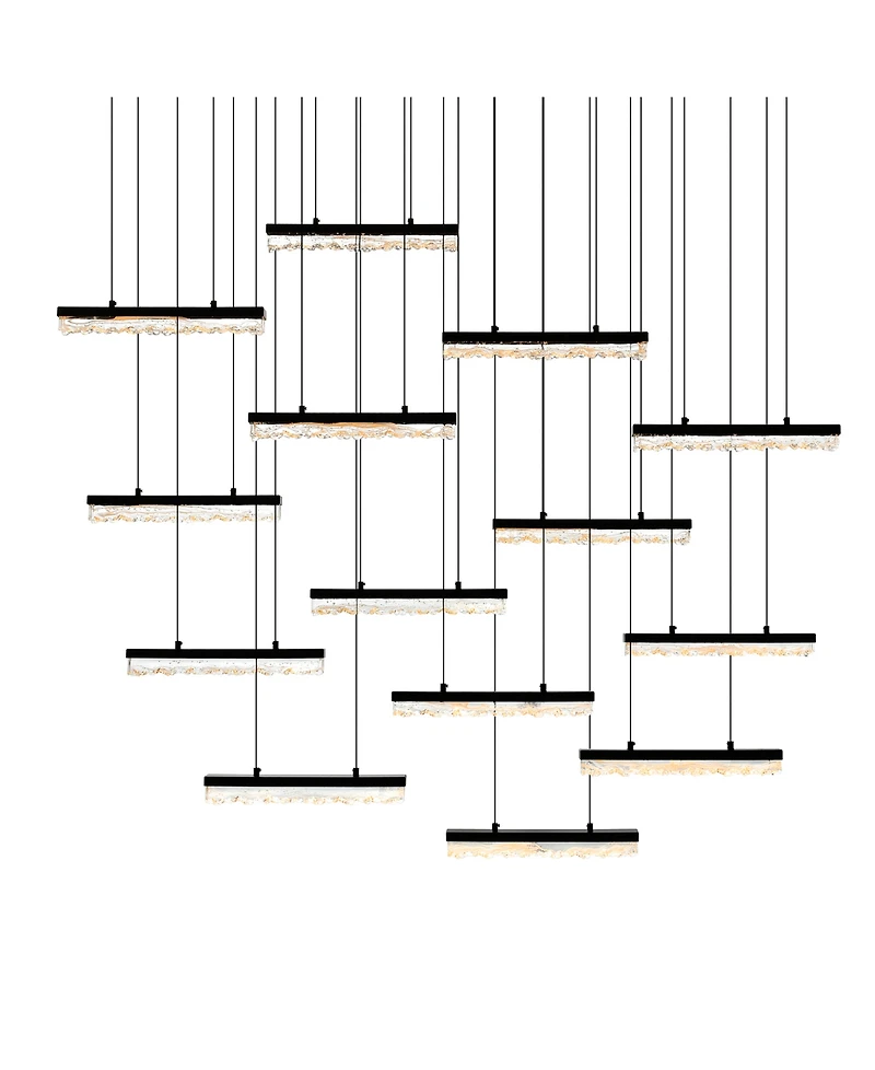 Cwi Lighting 5.5" Metal Stagger Integrated Led Chandelier
