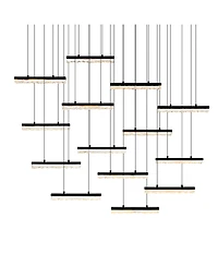 Cwi Lighting 5.5" Metal Stagger Integrated Led Chandelier