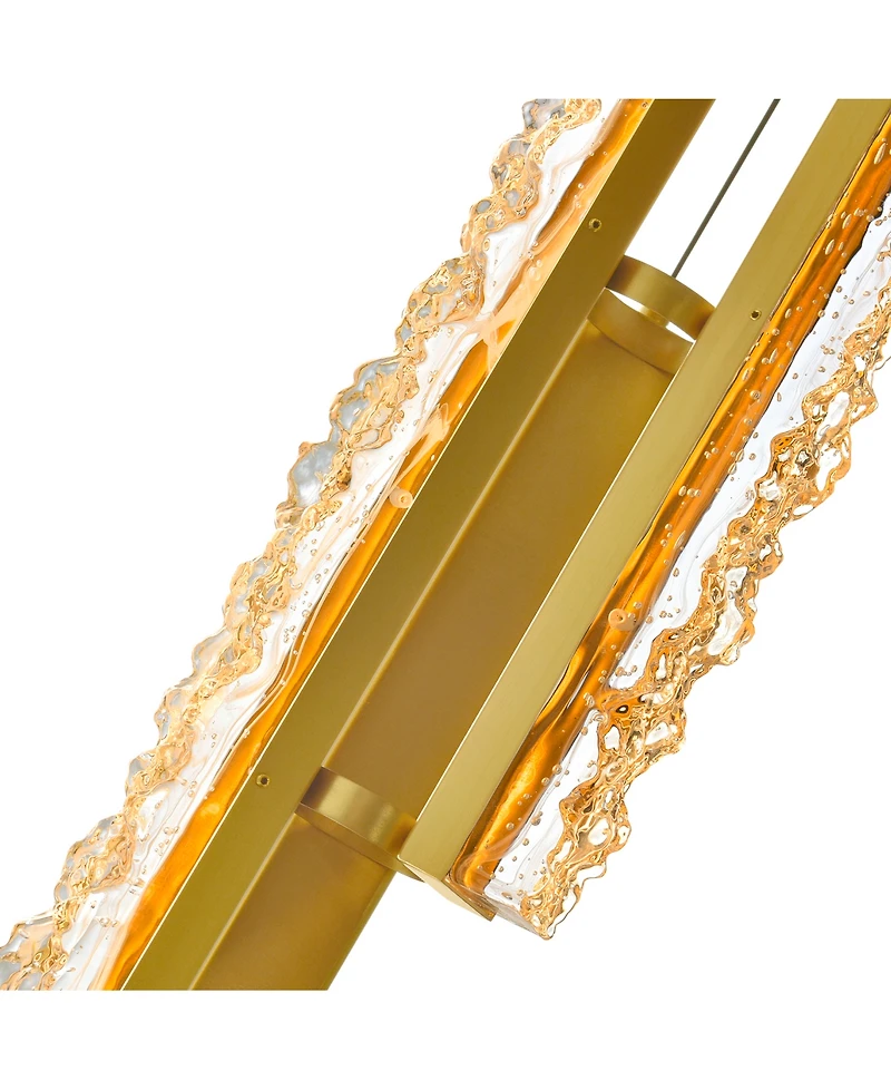 Cwi Lighting 24" Metal Stagger Integrated Led Mini Pendant