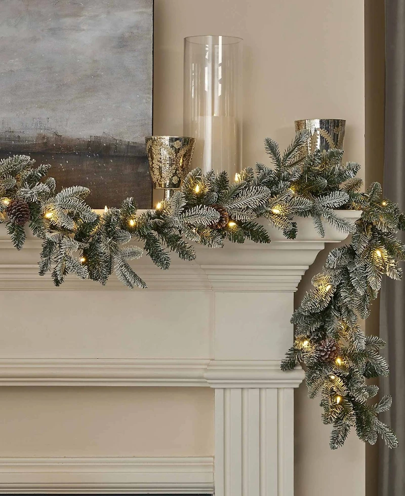 Seasonal 9ft Lexington Fir Garland, 50 Warm Led Lights