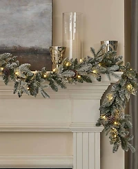 Seasonal 9ft Lexington Fir Garland, 50 Warm Led Lights