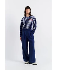 Chinti & Parker Women's Snoopy Breton Milano Embroidered Merino Wool Cardigan