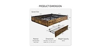 Slickblue Metal Wood Platform Bed Frame with 4 Storage Drawers - 800 lbs Max Weight