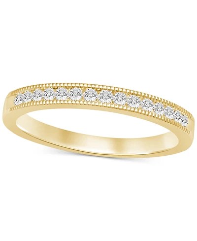 Diamond Milgrain Bead Wedding Band (1/6 ct. t.w.) in 14k Gold