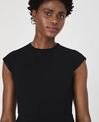 French Connection Women's Whisper Mock-Neck Cap-Sleeve Dress