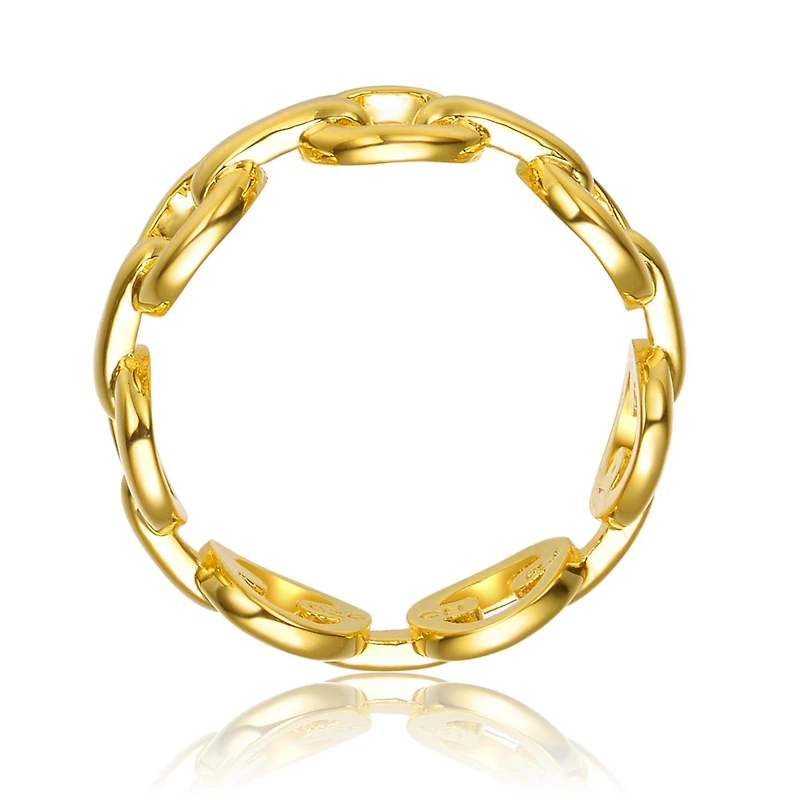 14K Gold Plated Chain Link Ring