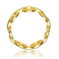 14K Gold Plated Chain Link Ring