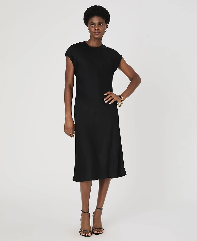 French Connection Women's Ennis Satin Column Midi Dress