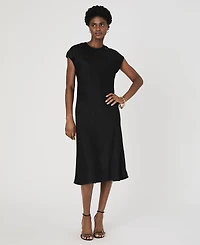 French Connection Women's Ennis Satin Column Midi Dress
