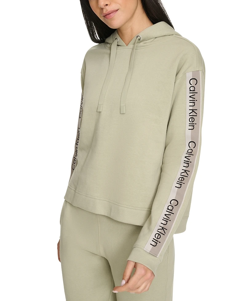 Calvin Klein Women's Logo Stripe Pullover Hoodie