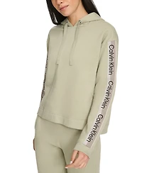 Calvin Klein Women's Logo Stripe Pullover Hoodie